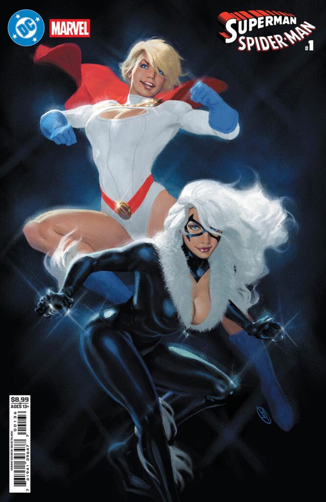 DC Marvel Superman Spider-Man #1 [INGLES, Cover V Variant David Talaski Power Girl & Black Cat Card Stock Cover]